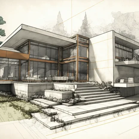 architectural-project-sketch-generative-ai-modern-building-sketch